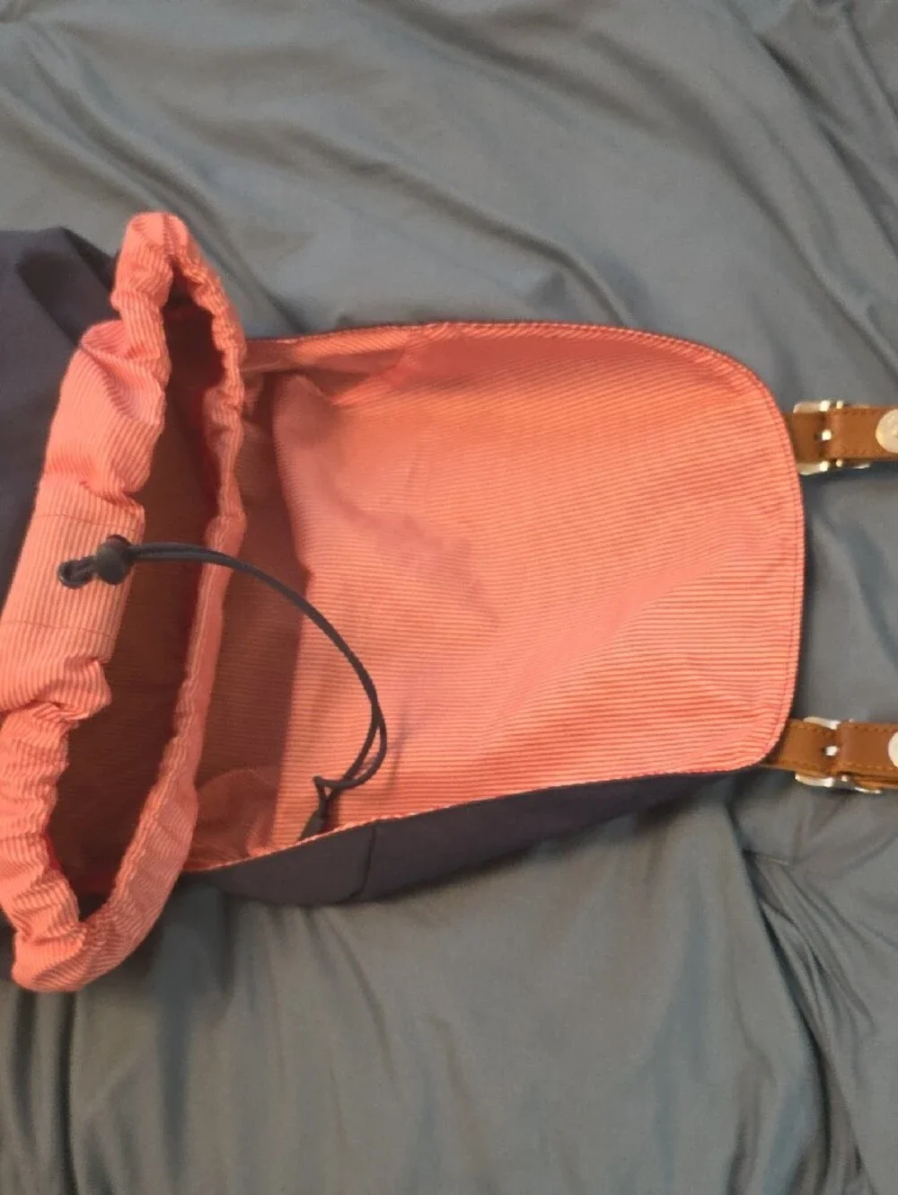 Herschel Supply Company Navy Backpack with Brown Straps NWOT